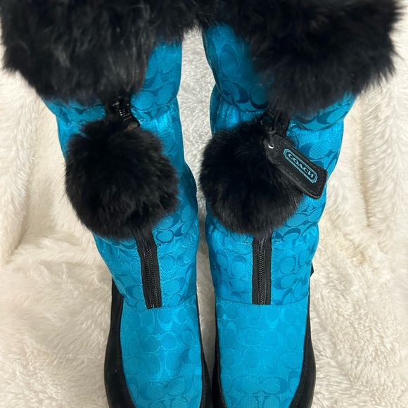 Women Coach Boots. Turquoise - Picture 1 of 3